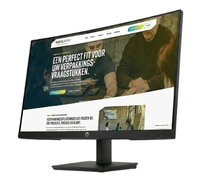 Monitor met de Tenfold Group website